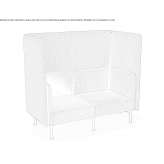 Dwuosobowa sofa z wysokim oparciem Midvale