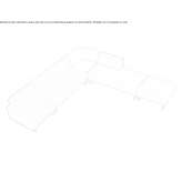 Modular corner sofa with fabric sled base Peniche