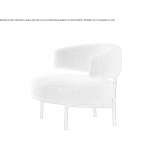 Armchair upholstered with fabric Tisa