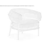 Leather armchair with removable cover and armrests Emmering