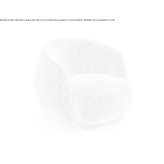 Fabric armchair with removable cover and armrests Donchery