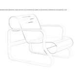 Wooden armchair with armrests Tikuch