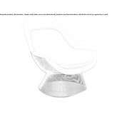 Steel and fabric armchair with armrests Codogno