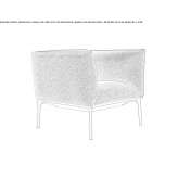 Fabric armchair with armrests Taylors