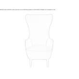 Wing fabric armchair Netretic