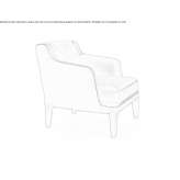 Leather armchair with armrests Paladina