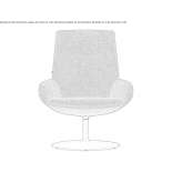 Fabric armchair with armrests Burham