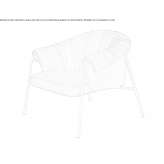 Fabric armchair Ilgin