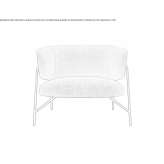 Fabric armchair with armrests Ivashkiv