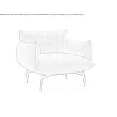 Fabric upholstered armchair with armrests Meduno