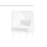 Fabric armchair with high backrest Netro