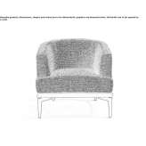 Fabric armchair with armrests Zollino