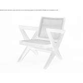 Natural cane and teak armchair with armrests Cunha