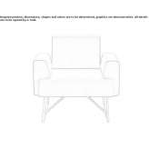 Fabric upholstered armchair with armrests Caujul