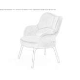 Fabric armchair with armrests Solca