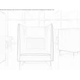 Acoustic armchair with high backrest Binsfeld