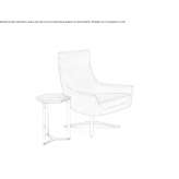 Armchair with high backrest and 4-star base Toeysae