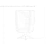 Swivel velvet armchair with high backrest Tarcaia