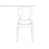Leather upholstered armchair with armrests Cardena