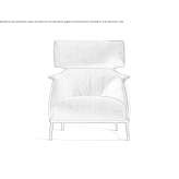 Fabric armchair with armrests Eferding