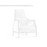 Fabric armchair with armrests Eferding
