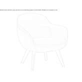 Fabric armchair with armrests Megina
