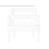 Fabric armchair with armrests Hresa