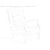 Beech and leather armchair with armrests Chalma