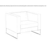 Leather armchair based on a sled with armrests Dieren