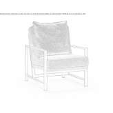 Fabric armchair with metal structure Jessheim