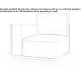 Corner armchair with fire-resistant padding Meltham