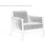 Fabric armchair with armrests Eferding