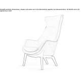 High-back armchair Wilber