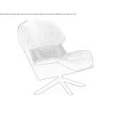 Fabric swivel armchair Teloxtoc