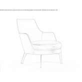 Leather armchair with armrests Magarali