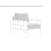 Fabric armchair Quiroga