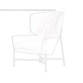 High-back armchair Atyra