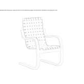 Wooden armchair on supports with armrests Floydada