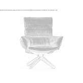 Armchair with wooden base Falcau