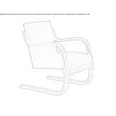 Wooden armchair on supports with armrests Murgon