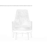Fabric armchair with high backrest Borowa