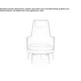 Bergere leather armchair with armrests Borowa