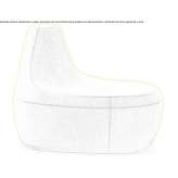 Fabric armchair Eldon