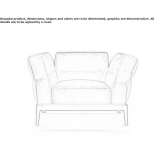Leather armchair with armrests Lyntupy