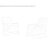 Fabric upholstered armchair with armrests Walworth