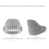 Swivel armchair with 4-star base and armrests Numurkah