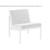 Fabric armchair Eunice