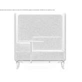 Sectional armchair with high backrest Bibano