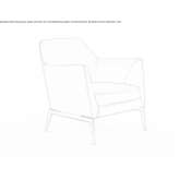 Leather armchair with armrests Maleo