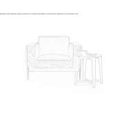 Fabric armchair with removable cover and armrests Arma